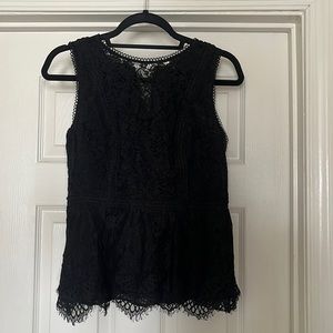 Lace peplum top